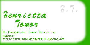 henrietta tomor business card